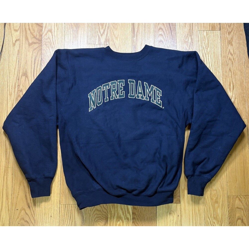 Vintage Heavyweight Steve and Barry’s Notre Dame Crewneck Sweatshirt Size L Blue